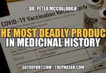 SGT Report: THE MOST DEADLY PRODUCT IN MEDICINAL HISTORY — Dr. Peter McCullough